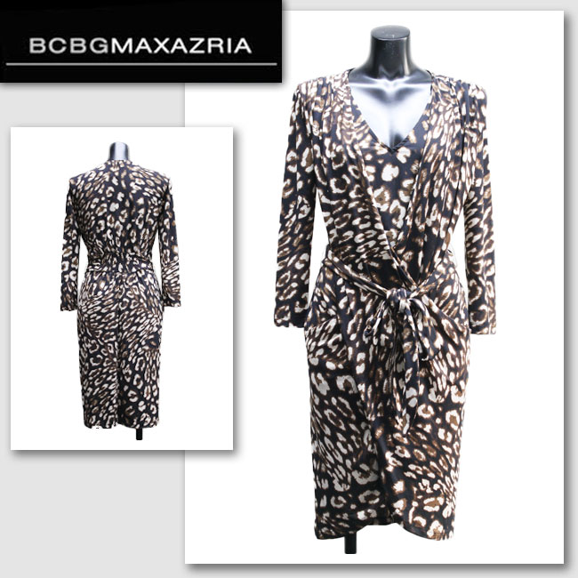 ビーシービージーマックスアズリア 新作【BCBG MAXAZRIA/BCBGマックスアズリア】 LEOPARD PRINT ONE PIECE（ブラウン・BRW）/レディース【インポート】【セレカジ】【正規品】