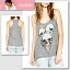 【Lauren Moshi/ローレン・モシ】NANCY-RACERBACK SWING TANK COLOR SKULL CONE HEATHER(グレー・GRY)/レディース【インポート】【セレカジ】【正規品】