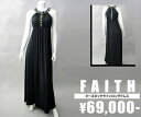 楽天セレクトショップMOMO【Faith Connexion/フェイス・コネクション】ビーズネックラインロングドレス（ブラック・BLK）/レディース【インポート】【セレカジ】【正規品】