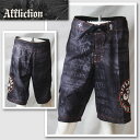 【AFFLICTION/アフリクション】ブレークボードスイムパンツ（ブラック・BLK）/メンズ【インポート】【セレカジ】【正規品】