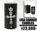 【LISA CARRIER CANDLES/リサ・キャリア・キャンドルズ】 クロスフレグランスキャンドル(ブラック・BLK)/レディース【インポート】【セレカジ...