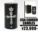 【LISA CARRIER CANDLES／リサ・キャリア・キャンドルズ】 クロスフレグランスキャンドル（ブラック・BLK）/レディース【インポート】【セレカジ】【正規品】