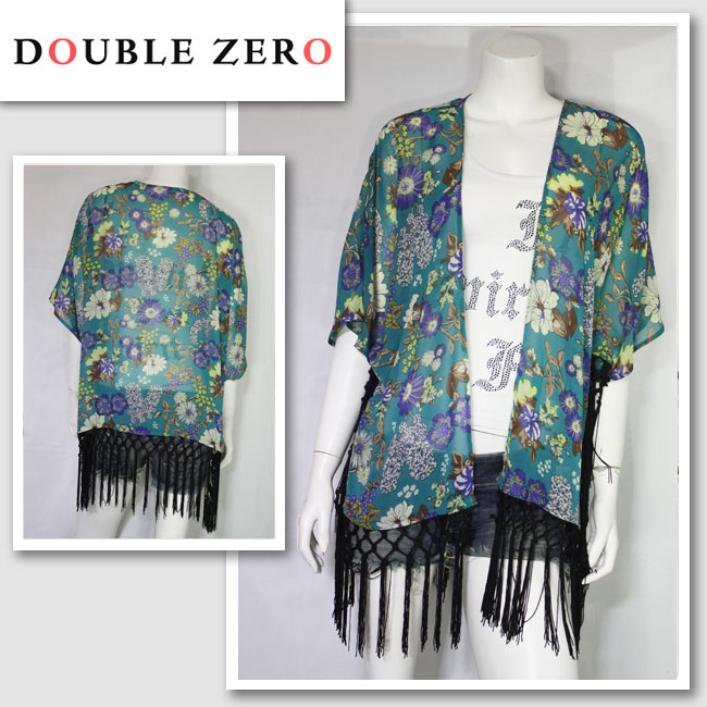 乐天商城 - 【DOUBLE ZERO/ダブルゼロ】フリンジガウン（グリーン・GRN）/レディース【インポート】【セレカジ】【正規品】