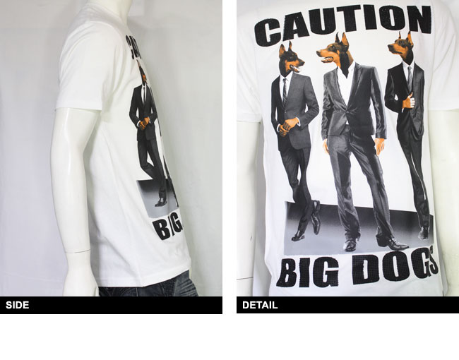 LAセレブ着用　雑誌掲載【RAWYALTY／ロウヤルティ】C-BIG DOGS Tシャツ（ホワイト・WHT）/メンズ【インポート】【セレカジ】【正規品】