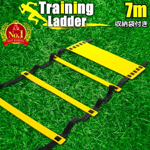 トレーニングラダー サッカー フットサル トレーニング 敏捷性 7m プレート13枚 イエロー/ブラック 黄/黒　ラダートレーニング 陸上