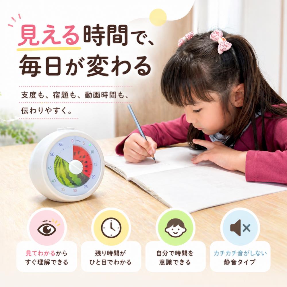 【クーポン利用で 1521円】勉強タイマー タイマー 子供 学習タイマー 時計 勉強用 ...