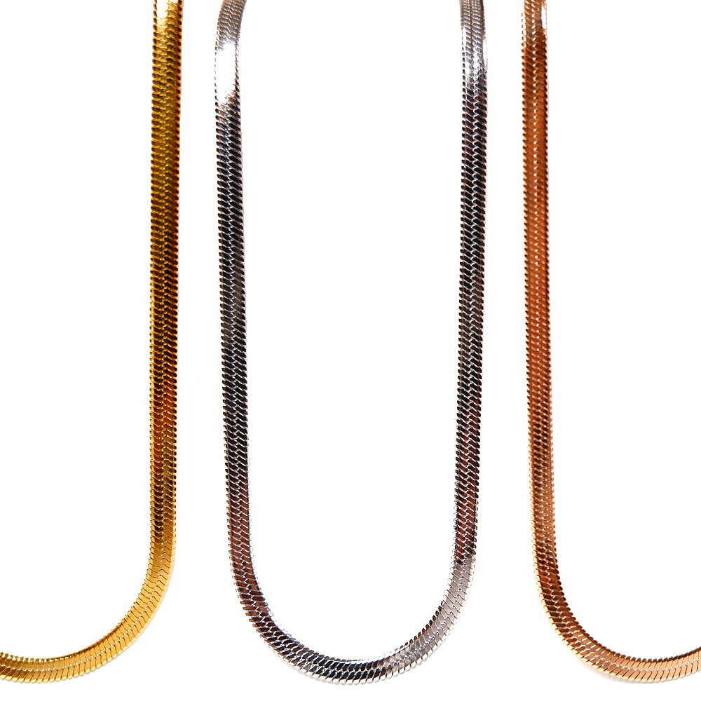 ネックレス ハワイアンジュエリー スクロール スネーク チェーン ステンレス