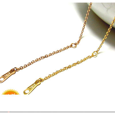 ネックレスチェーン ステンレスアクセサリー 1.5mmアジャスターあずきステンレスチェーン ピンクゴールド イエローゴールド