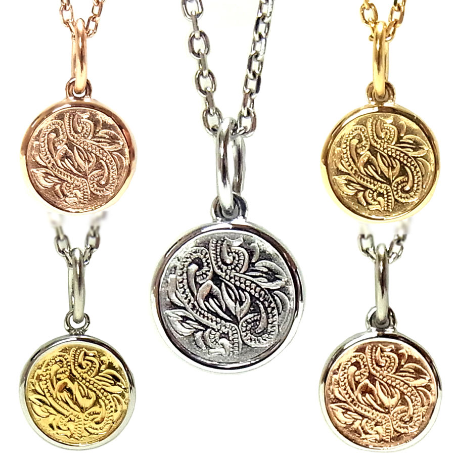 ペンダント ハワイアンジュエリー ステンレスペンダントネックレス ピンクゴールド イエローゴールド