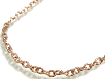 ネックレスチェーン ステンレスアクセサリー 甘くやさしい印象 ピンクゴールドあずきステンレスチェーン