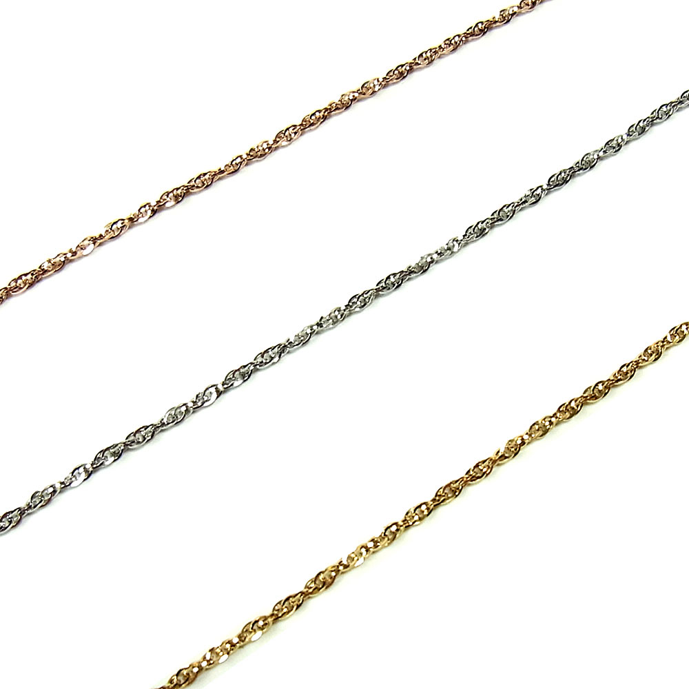 ネックレスチェーン ハワイアンジュエリー チェーン フレンチカットロープ