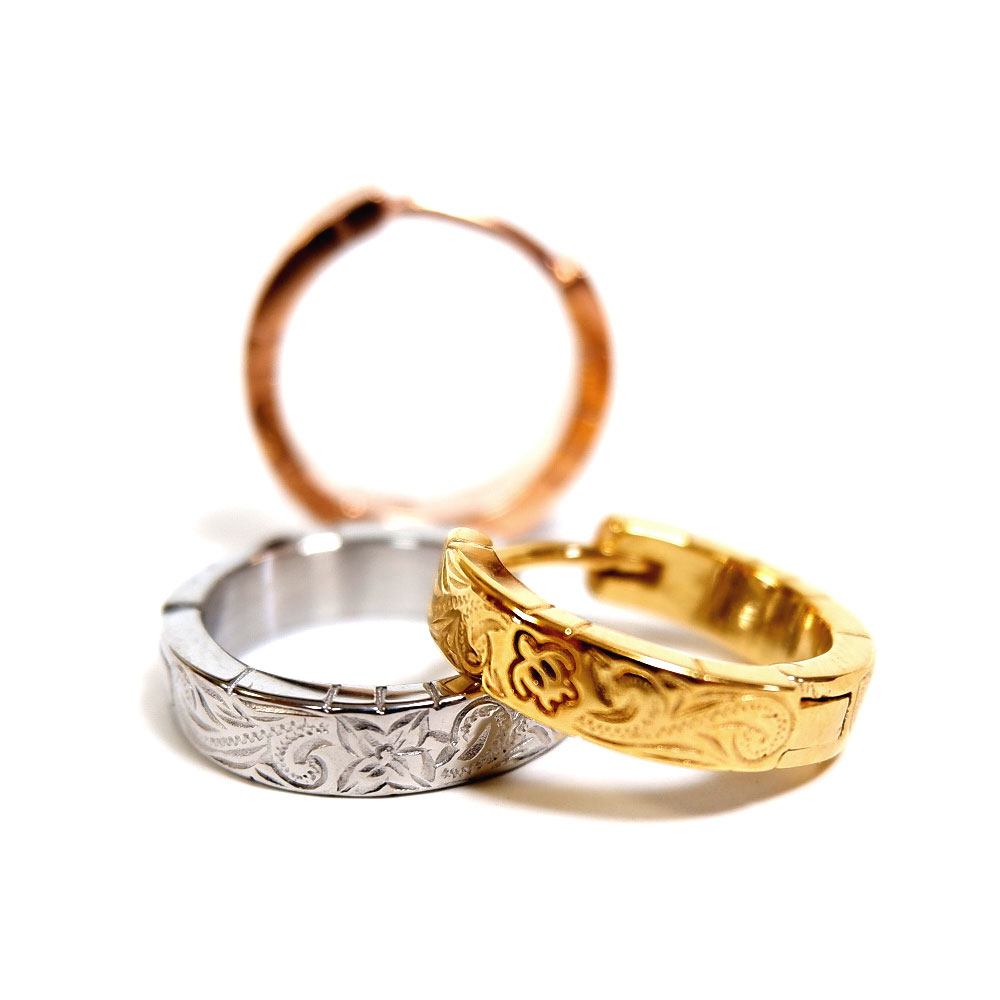 ピアス 片耳用 ハワイアンジュエリー フープピアス ピアス