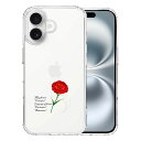iPhone16 ケース ハイブリッド クリア 一輪花 5月 カーネーション カバー アイフォン16 iPhone 16 アイホン アイフォン スマホケース