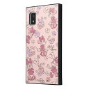 AQUOS wish3 ケース SH-53D SH-M25 A303SH A302SH ハードケース ハイブリッド ディズニー 耐衝撃 KAKU ミニーマウスとお花の総柄 アクオスウィッシュ3 カバー アクオスwish3 アクオス ウィッシュ3 スマホケース