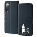 Xperia 10 V SO-52D SOG11 A302SO XQ-DC44 ケース 手帳型 ムーミン 耐衝撃 マグネット ムーミンとお花 カバー ソニー Xperia 10 5 エクスペリア テン マークファイブ スマホケース(2)