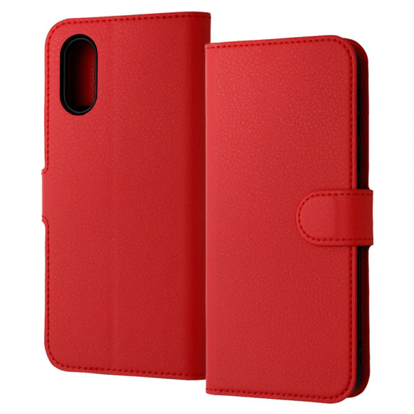 Rakuten - シンプルスマホ6 / BASIO active2 / BASIO active ケース 手帳型 Like standard 耐衝撃 レザー シンプル マグネット レッド カバー A201SH SHG12 SHG09 シンプルスマホ シックス ベイシオ アクティブ スマホケース