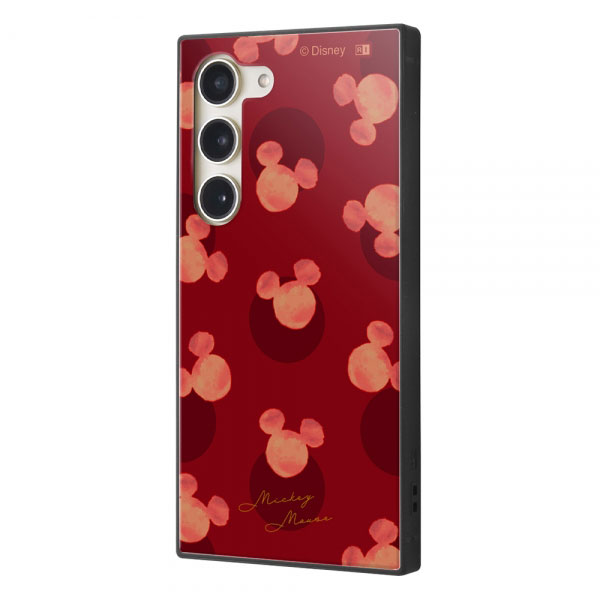 Galaxy S23 ケース SC-51D SCG19 SM-S911C カバー ハイブリッド ディズニー KAKU ミッキーマウス_ドットレッド galaxys23 カバー ギャラクシーS23 スマホケース