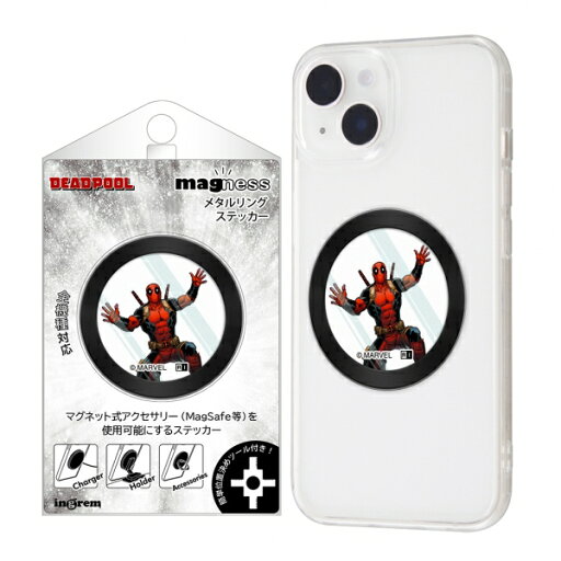 メタルリング ステッカー マーベル magness デッドプール スマホアクセサリー メタルリング ステッカー マーベル magness デッドプール スマホアクセサリー