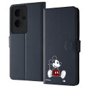 OPPO A79 5G ケース 手帳型 ディズニー レザー シンプル マグネット ミッキーマウス_sitting カバー オッポ エーセブンティーナイン スマホケース