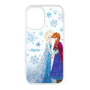 iPhone16 ケース ハイブリッド ディズニー 衝撃吸収 バンパー 動く キラキラ ラメ グリッター 中川翔子art_エルサとアナ カバー アイフォン16 iPhone 16 アイホン アイフォン スマホケース