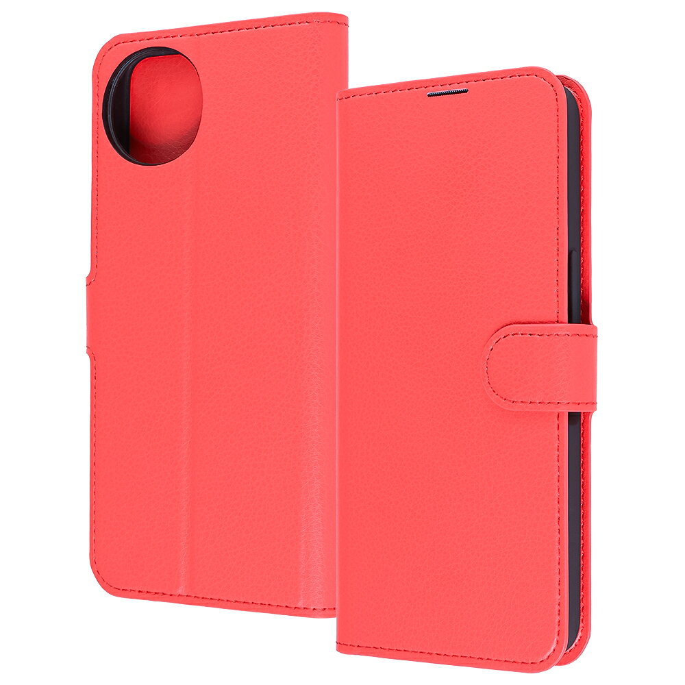Rakuten - AQUOS wish5 ケース SH-52F A502SH SH-M32 手帳型 耐衝撃 マグネットベルト シンプル レッド アクオスウィッシュ5 保護カバー アクオスwish5 アクオス ウィッシュ5 スマホケース