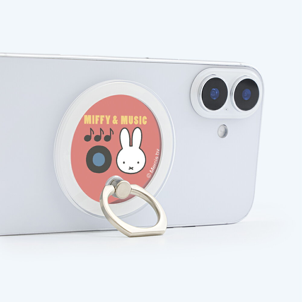 スマホリング ミッフィー magness マグネット スタンド MIFFY & MUSIC_5 スマートフォンホールドリング スマホアクセサリー