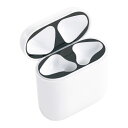 AirPods 第2世代 第1世代 ダストガード 傷防止 スキンシール ブラック(2)