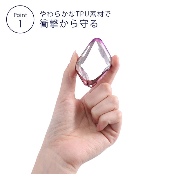 Apple Watch Series 8 7 45mm SE第2世代 SE第1世代 44mm ケース ソフトケース TPU META レインボー カバー アップルウォッチケース