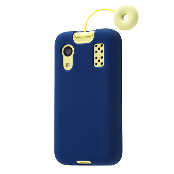 キッズケータイ KY-41C ケース ソフトケース シリコン シルキータッチ ブルー カバー キッズスマホ スマホケース