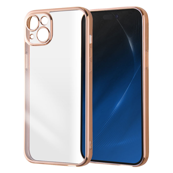 Rakuten - iPhone15 Plus ケース ソフトケース TPU META Perfect ピンクゴールド カバー アイフォン スマホケース