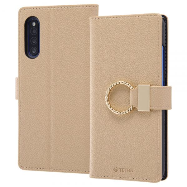 Rakuten - Galaxy A41 SC-41A SCV48 ケース 手帳型 レザー TETRA リング付 モカ カバー ギャラクシー エーフォーティーワン スマホケース