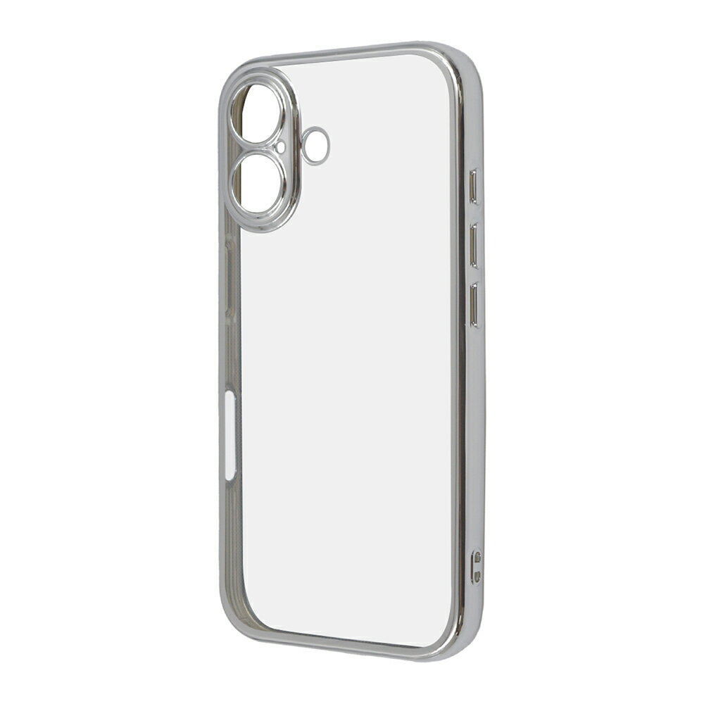 Rakuten - iPhone16 ケース ソフトケース 精密設計 カメラ保護 衝撃吸収 バンパー メタリック TPU シルバー カバー アイフォン16 iPhone 16 アイホン アイフォン スマホケース
