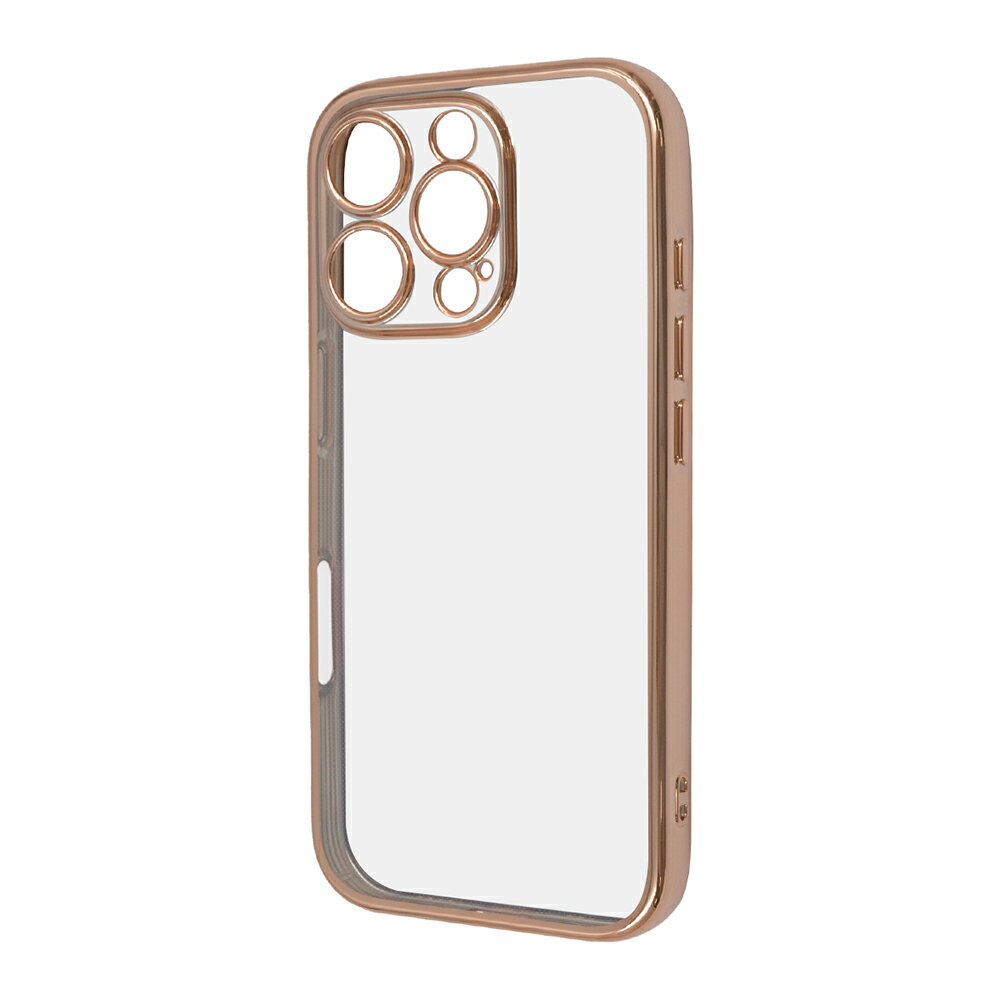 Rakuten - iPhone16Pro ケース ソフトケース 精密設計 カメラ保護 衝撃吸収 バンパー メタリック TPU ピンクゴールド カバー アイフォン16プロ iPhone 16 Pro アイホン アイフォン スマホケース