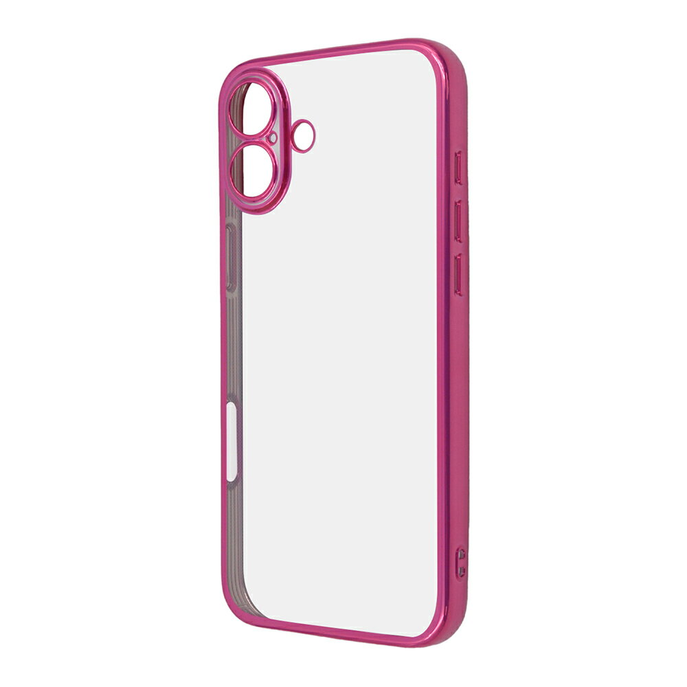 Rakuten - iPhone16Plus ケース ソフトケース 精密設計 カメラ保護 衝撃吸収 バンパー メタリック TPU マゼンタ カバー アイフォン16プラス iPhone 16 Plus アイホン アイフォン スマホケース