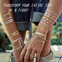 タトゥーシール Gold Flash Tattoo ゴールド フラッシュ タトゥーシールK 15cm×9cm レディース セレブファッション アクセサリー