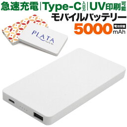 モバイルバッテリー 5000mAh PSE適合 UV印刷可能