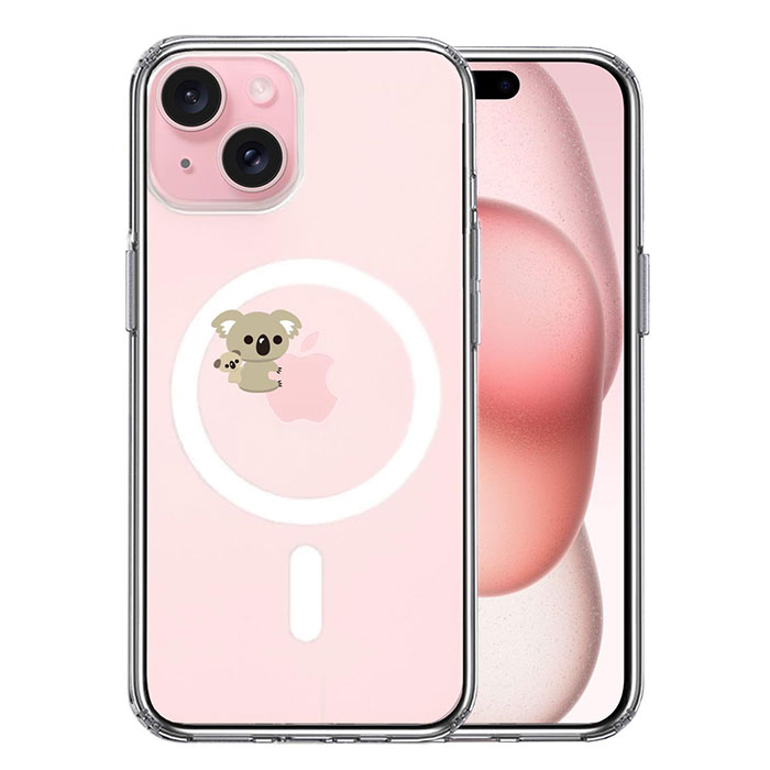 Rakuten - iPhone ケース iPhone15 ハードケース MagSafe対応 ハイブリッド クリア コアラ 親子 おんぶ カバー アイホン アイフォン スマホケース