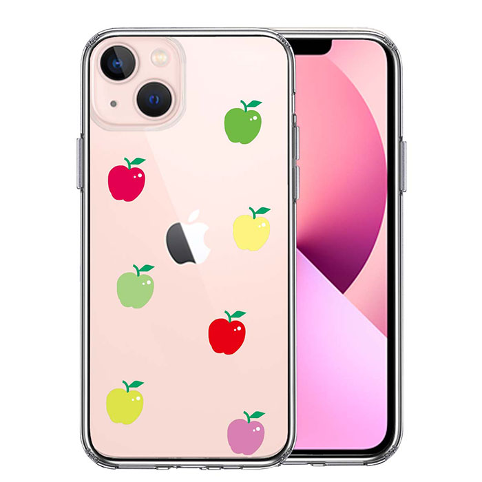 iPhone ケース 13 12 11 SE3 SE2 8 7 mini Pro ProMax XS X SE 第3世代 第2世代 ハードケース ハイブリッド クリア リンゴ アップル 水玉 風 カバー アイホン アイフォン スマホケース