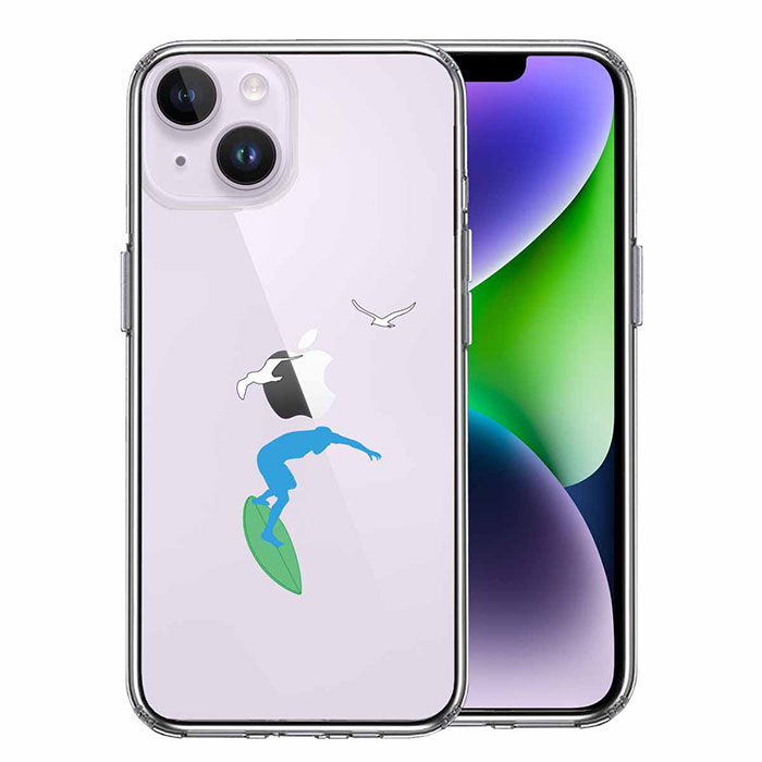 Rakuten - iPhone ケース 15 14 13 12 11 SE3 SE2 8 7 Plus mini Pro ProMax XS X SE 第3世代 第2世代 ハードケース ハイブリッド クリア サーファー と カモメ カバー アイホン アイフォン スマホケース