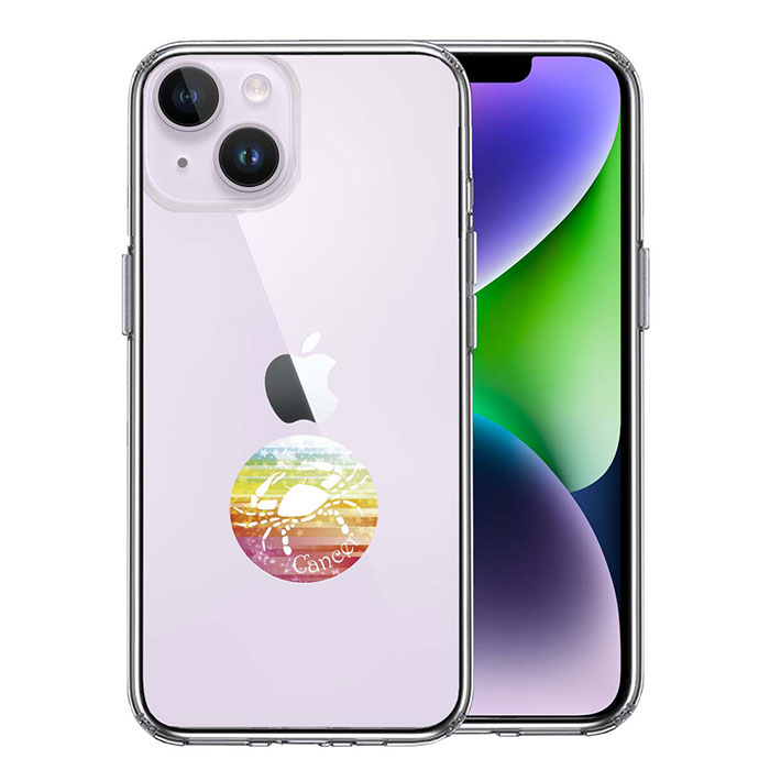 iPhone ケース 15 14 13 12 SE3 SE2 8 7 Plus mini Pro ProMax SE 第3世代 第2世代 ハードケース ハイブリッド クリア 星座 かに座 蟹座 Cancer カバー アイホン アイフォン スマホケース