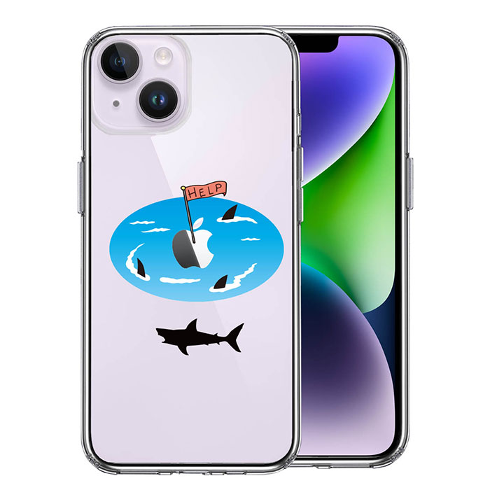 iPhone ケース 15 14 13 12 11 SE3 SE2 8 Plus mini Pro ProMax XS X SE 第3世代 第2世代 ハードケース ハイブリッド クリア サメ ぐるぐる カバー アイホン アイフォン スマホケース