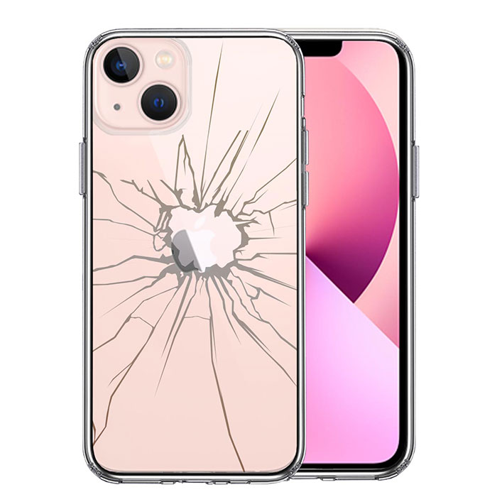 Rakuten - iPhone ケース 15 14 13 12 SE3 SE2 mini Pro ProMax XS X SE 第3世代 第2世代 ハードケース ハイブリッド クリア 割れたガラス カバー アイホン アイフォン スマホケース