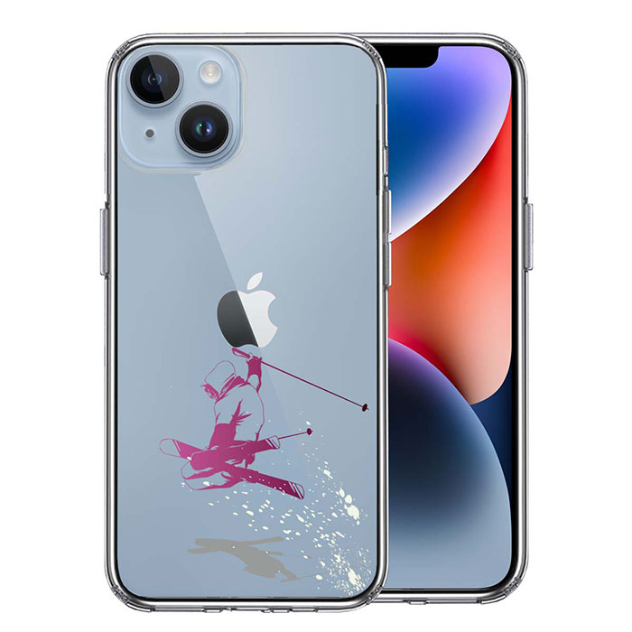 iPhone ケース 15 14 13 12 11 SE3 SE2 8 7 Plus mini Pro ProMax XS X SE 第3世代 第2世代 ハードケース ハイブリッド クリア フリースタイル アクロバットスキー カバー アイホン アイフォン スマホケース