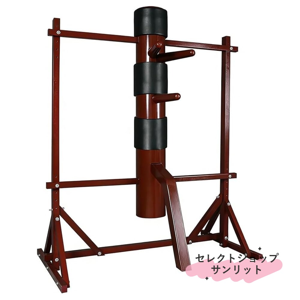 木人 木人椿 ポータブルウィングチュンプラクティショナー 保護具付き アイアン吸盤固定 詠春拳用 調節可能 165cm～185cm身長対応 フレーム式ターゲットトレーニングダミー IPマン 格闘技 カンフー練習器具