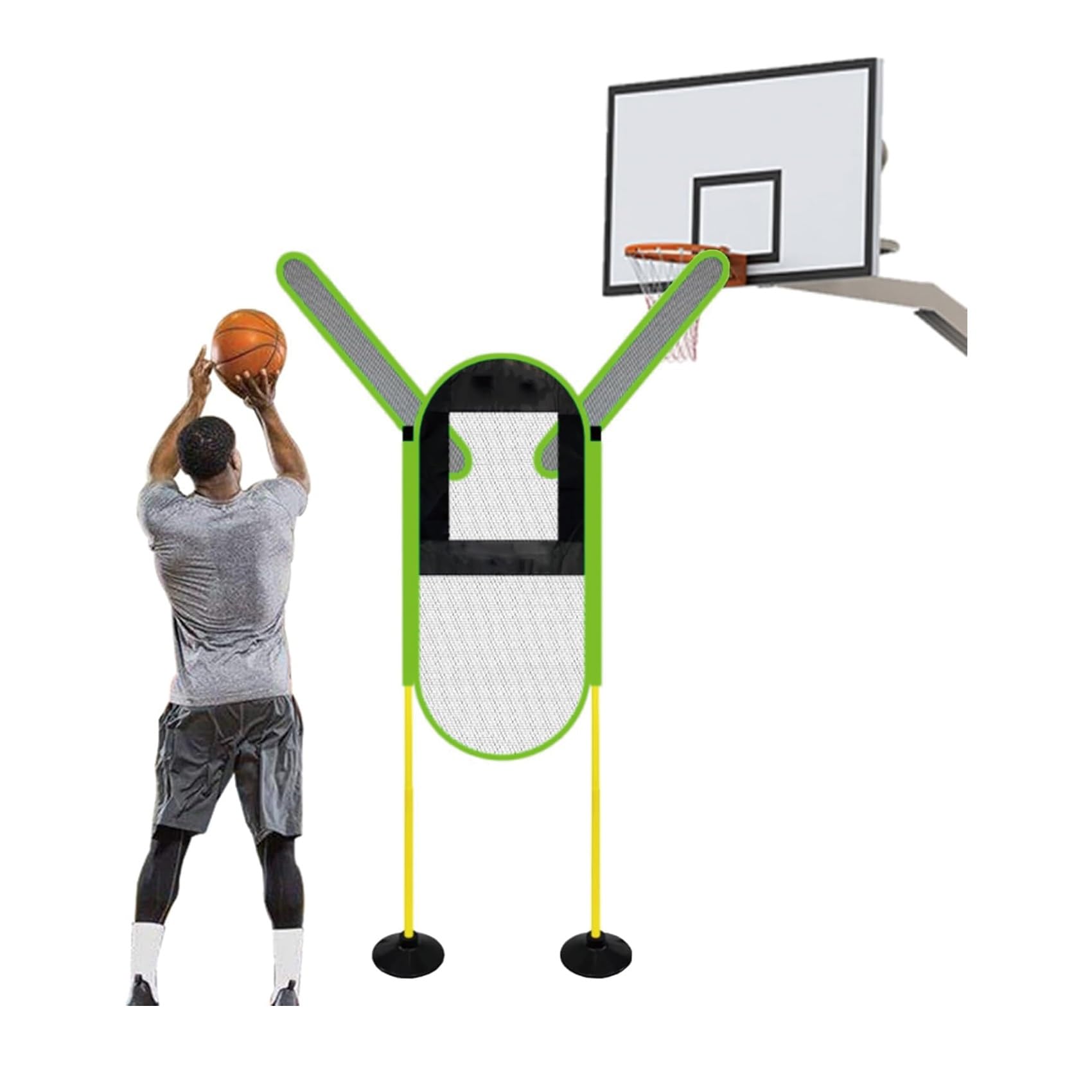 【完璧なトレーニングパートナー】このバスケットボール専用の練習用 ダミー 人形は、実際の試合状況をリアルにシミュレートし、バスケットボール トレーニングの効率を大幅に向上させます。チームメイトがいなくても、バスケ シュート 練習を集中的に行ったり、ディフェンス突破のスキルを磨いたりでき、優れたバスケットボールトレーニングギアとして、あらゆるレベルのプレイヤーに最適です。【調節可能なアーム】このディフェンスマネキン（ダミー人形）の調節可能なアームは、実際のディフェンスプレイヤーを忠実に再現しています。ドリブル、ボールハンドリング、シュート、パスの練習時に、よりリアルなコート環境を作り出し、マネキンバスケとしての練習価値を最大化し、トレーニング効果を高めます。【高さ調節可能】このアーム付き人形障害物（ディフェンスダミー）は高さ調節が可能で、様々な身長やスキルレベルのプレイヤーに対応できます。大人はもちろん、わらべ 人形用のサイズ感にも調整可能で、子供からプロ選手まで、幅広くバスケットボールのトレーニングに活用できる万能なトレーニング器具です。【持ち運びやすく、組み立て簡単】必要な付属品はすべて同梱されているため、このディフェンスマネキン（練習用ダミー人形）の組み立てと分解は非常に簡単です。軽量設計なので持ち運びも便利で、いつでもどこでもバスケ シュート 練習や各種トレーニングを行え、最も使いやすいバスケットボールトレーニングギアの一つです。【多機能】このダミー人形（ディフェンスマネキン）は安定した土台を備えているため、屋内でも屋外でも安全に使用できます。バスケットボールのトレーニングはもちろん、他のスポーツの障害物練習にも活用可能な優れたトレーニング器具です。練習場、クラブ、ジム、学校、裏庭、ガレージなど、あらゆる場所でのバスケットボール トレーニングに最適で、マネキンバスケとしての汎用性も抜群です。いつでもどこでも、本格的なバスケットボールトレーニングを楽しむことができる「バスケットボールディフェンスダミートレーナー」をご紹介します。チーム練習がない日も、一人で実戦に近い対抗練習を行え、スキルを効率的に磨くことができる、プロ級の練習パートナーです。初心者から上級者まで、幅広い層のプレイヤーに適しており、家庭のバックヤード、学校のコート、ジム、クラブなど、様々な場所で活用できる万能なトレーニングツールです。実戦さながらの対抗練習を再現、一人トレーニングでも上達が見込めるこのディフェンスダミーは、実際の試合におけるディフェンダーの動きや位置をリアルに再現して設計されています。シュートの軌道を安定させたり、プレイヤーをかわす突破練習をしたり、フローターの精度を高めたりすることができ、一人でも本格的なトレーニングを実施できます。また、パスカットファストブレイクの連携練習、ドリブル突破練習、ボールコントロール＆パス練習など、多岐にわたるトレーニングメニューに対応し、あらゆるスキルを総合的に強化することが可能です。守備範囲が広く、より逼真したトレーニング効果を提供し、トレーニングの成果を最大化します。可動式アーム＋自由高さ調整、多様なトレーニングニーズに柔軟対応ダミーのアームは可動式に設計され、角度や位置を自由に調整することができ、実際のディフェンダーの動きを再現して臨場感あふれる練習を実現します。高さ調整機能も搭載しており、回転操作で素早く簡単に設定を完了でき、効率的なトレーニングをサポートします。本体高さは1.15m～1.75m、アーム高さは1.7m～2.3mの範囲で調整可能で、大人から子供まで、様々な身長やスキルレベルのプレイヤーに適しており、全ての能力レベルのリーグでも安心して活用できます。伸縮式の高さ調整により、対応できるユーザー層がさらに広がり、家族で共有したり、チームで共同利用したりすることも可能です。ポータブル＆組立簡単、どこでもいつでもトレーニング開始パッケージには、トレーニングダミーを組み立てるために必要な部品が全て同梱されており、工具類も別途用意する必要がなく、初心者でも簡単に組み立て分解することができます。軽量な設計で持ち運びも非常に楽で、車に収納して練習場まで運んだり、自宅のバックヤードやガレージで即座にトレーニングを開始したりすることができます。組み立てと分解が簡単なため、収納も便利で、スペースを取らずに保管することが可能です。マルチスポーツ対応＋安定ベース、室内室外どちらでも安心使用安定したベース設計により、倒れにくく、長期間安定して使用することができます。また、バスケットボールだけでなく、バレーボール、サッカー、アメリカンフットボールなど、複数のスポーツのトレーニングに活用可能で、マルチスポーツ愛好者にも最適なツールです。室内はもちろん、屋外でも安心して使用でき、天候に左右されずにトレーニングを続けることができます。このバスケットボールディフェンスダミートレーナーを使えば、いつでもどこでも本格的なトレーニングを行え、スキルを速やかに上達させることができます。一人練習の煩わしさを解消し、効率的で楽しいトレーニング体験を提供します。今すぐこの練習パートナーを入手し、バスケットボールの実力を一段高めましょう！【商品カラー】グリーン／イエロー【調整可能範囲】本体高さ：1.15m～1.75m、アーム高さ：1.7m～2.3m【特徴】実戦再現、可動アーム、高さ調整、ポータブル、組立簡単、マルチスポーツ対応[品質保証]：商品をお受け取りになった後、製品に不具合や問題がございましたら、どうぞお気軽にご連絡ください。24時間以内に返信し、適切な解決方法をご案内いたします。注意:1.ご不明な点がございましたら、お気軽にお問い合わせください。必ずご満足いただける回答をさせていただきます。2.商品のサイズは手作業で測定しているため、1〜3cmの若干の誤差はご了承ください。3.モニター、撮影光、その他の要因により、製品の色は写真と若干異なる場合がありますので、ご了承ください。