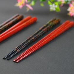 【送料込み】小林漆器 津軽塗 箸 唐塗 呂上・赤上(中)(箱無し)メーカー直送