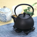 【送料無料】南部鉄器 壱鋳堂 鉄瓶 刷毛目 0.6L(黒仕上げ)51006BK 岩手