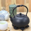 ★スーパーセール期間中エントリーで全商品ポイント5倍!【送料無料】南部鉄器 紅蓮堂 布団形鉄瓶 みのり(環文様)(ふとんがたわもん) 1.0L(黒仕上げ)GL-14BK 岩手(3)