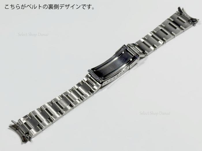 【送料無料】ラグ幅：20mm用 ロレックス対応 ステンレス製 三連ブレスレット 腕時計ベルト シルバー ヘアライン 時計用バンド サブマリーナ等旧モデル向け メタルブレス