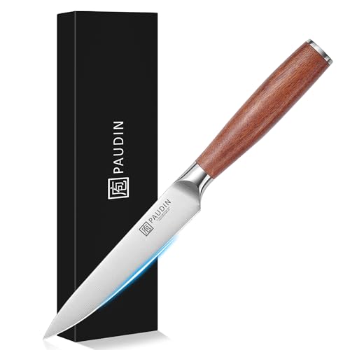 PAUDIN �ڥƥ��ʥ��� �ѥ��ڤ����� ���ڤ����� 130mm ��ʪ�ʥ��� ŷ���ڥϥ�ɥ� 5Cr15Mov ��ú�ǥ��ƥ�쥹 ξ�� ���� �ե롼�ĥʥ��� ��...